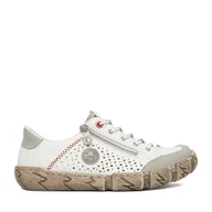 Półbuty damskie - Półbuty Rieker L0355-80 Biały - miniaturka - grafika 1