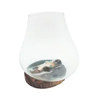 Wazony i flakony - Ręcznie lane szkło na drewno 32 x 37,5 x 32 cm - miniaturka - grafika 1