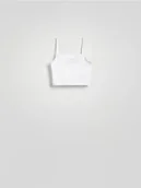 Koszulki i topy damskie - Reserved - Krótki top na ramiączkach - biały - miniaturka - grafika 1