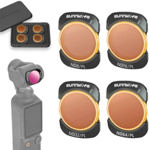 ZESTAW 4 FILTRÓW DO DJI OSMO POCKET 3 - ND8PL / ND16PL / ND32PL / ND64PL + ETUI - Akcesoria do kamer sportowych - miniaturka - grafika 1