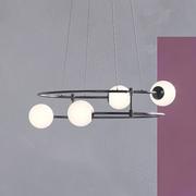 Lampy sufitowe - Maytoni Balance lampa wisząca, 4-punktowa, czarna - miniaturka - grafika 1