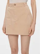 Spódnice - Pepe Jeans Spódnica mini Becky PL901091 Beżowy Slim Fit - miniaturka - grafika 1