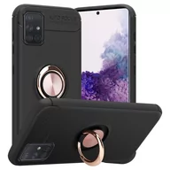 Etui i futerały do telefonów - Pokrowiec Do Samsung Galaxy A71 5G Etui w CZARNO - RÓŻOWE ZŁOTO TPU Silikon Obudowa Plecki Case Cover Ochronny Cadorabo - miniaturka - grafika 1