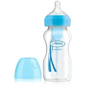 Butelki dla niemowląt - Dr Brown's Butelka Options Plus niebieska szeroka szyjka 270ml - miniaturka - grafika 1