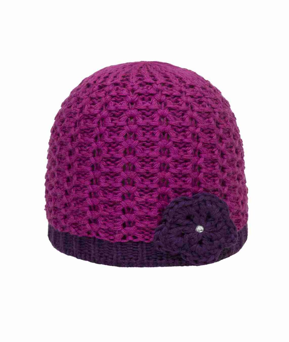 Czapka dziewczęca, różowa, kwiatek, Döll