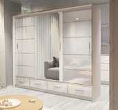 Szafy - Szafa przesuwna SEVILLA LED 253 Kolor do wyboru - miniaturka - grafika 1