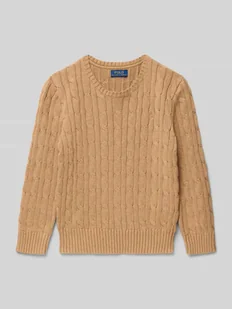 Sweter z dzianiny z prążkowanymi wykończeniami - Swetry dla chłopców - miniaturka - grafika 1