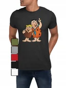 Koszulki męskie - KOSZULKA T-SHIRT MĘSKA Z NADRUKIEM FLINSTON FRED BARNI - L - miniaturka - grafika 1