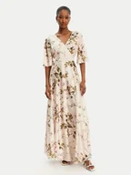 Sukienki - Rinascimento Sukienka wieczorowa CFC0122885003 Beżowy Regular Fit - miniaturka - grafika 1