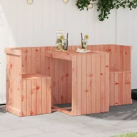 Meble ogrodowe - Zestaw mebli na balkon, z 2 siedziskami, drewno daglezjowe - miniaturka - grafika 1