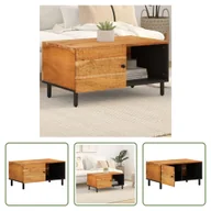 Ławy i stoliki kawowe - The Living Store stolik kawowy 80x50x40 cm lite drewno akacjowe - miniaturka - grafika 1