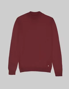 sweter gładki grotte bordo - Swetry męskie - miniaturka - grafika 1