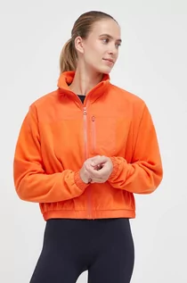 Bluzy damskie - Roxy bluza sportowa Waves Of Warmth kolor pomarańczowy gładka - grafika 1