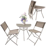 Meble ogrodowe - Meble na Balkon Ogród Taras Komplet STÓŁ 2 KRZESŁA zestaw ogrodowe - miniaturka - grafika 1