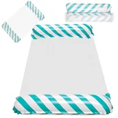 Suche baseny - Materac dmuchany plażowy hamak wodny leżak fotel krzesło do pływania basenu niebieski - miniaturka - grafika 1