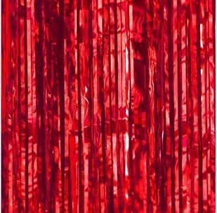 Kurtyna - zasłona na drzwi czerwona - 100 x 250 cm - Sylwester - miniaturka - grafika 1