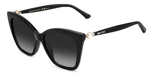 Jimmy Choo RUA/G/S Okulary Przeciwsłoneczne Black Silver/Dark Grey Shaded 56/18/145 donna - Okulary przeciwsłoneczne - miniaturka - grafika 1