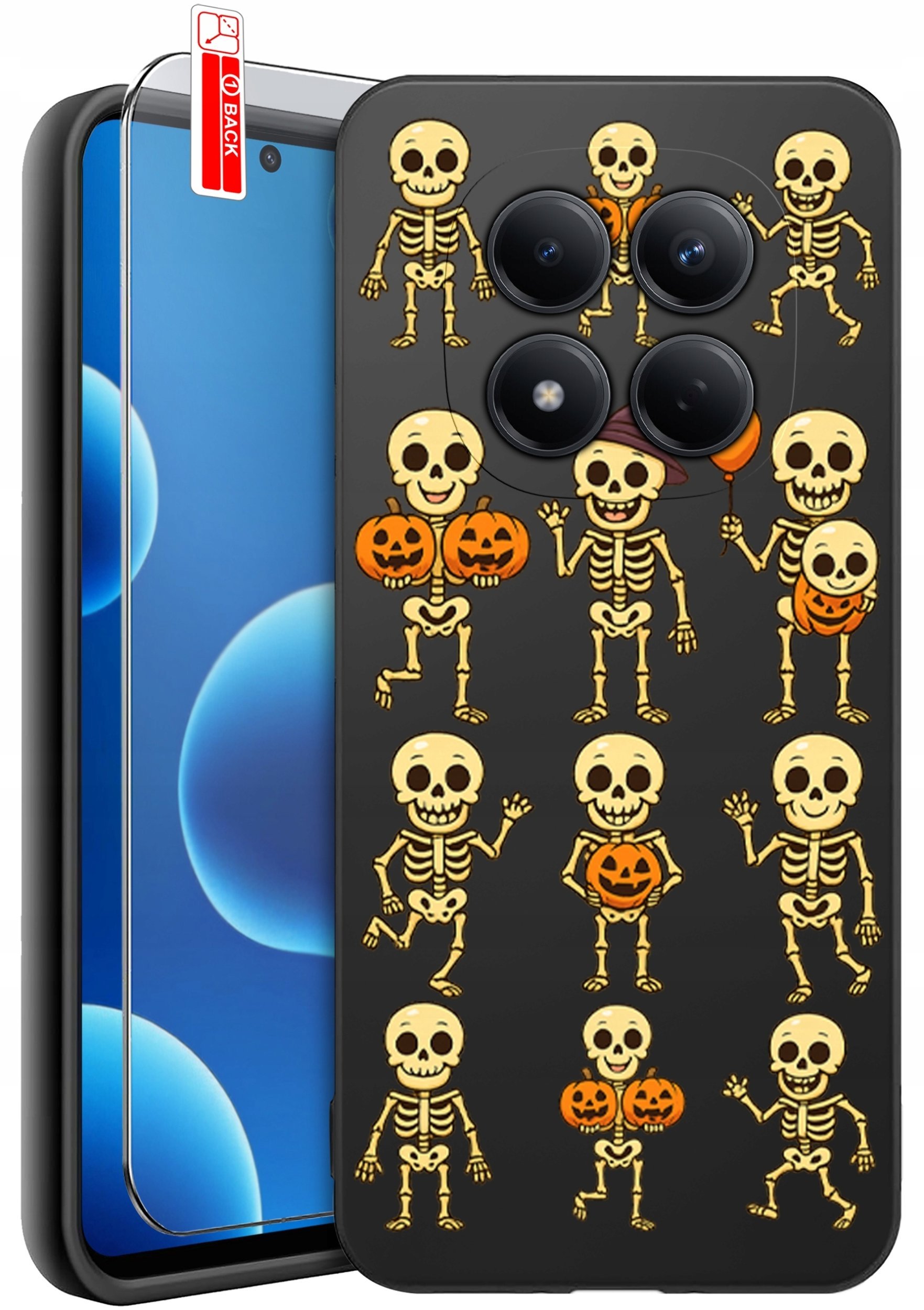 krainaGSM Etui Do Xiaomi Redmi Note 15 Pro 5G Wzory Silikonowe Matt Case + Szkło