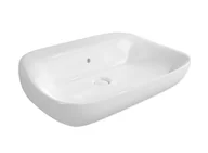 Umywalki - Flaminia Fluo Umywalka wisząca lub nablatowa 60x49 cm biała FU60L - miniaturka - grafika 1