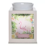 Świeczniki - Kominek zapachowy z flamingami DUWEN Anklo, 12 cm - miniaturka - grafika 1