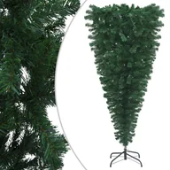 Choinki - vidaXL Lumarko Odwrócona, sztuczna choinka ze stojakiem, zielona, 150 cm 329173 - miniaturka - grafika 1