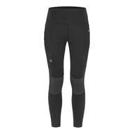 Spodnie sportowe damskie - Damskie legginsy trekkingowe Fjallraven Abisko Trekking Tights Pro black - S - miniaturka - grafika 1