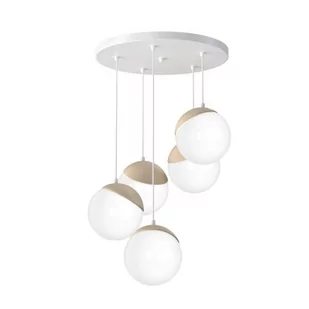 Milagro Sfera Wood lampa wisząca 5-punktowa MLP5426 - Lampy sufitowe - miniaturka - grafika 1