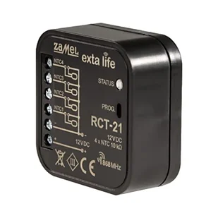 Zamel RADIOWY CZUJNIK TEMPERATURY EXTA LIFE DOPUSZKOWY, 4-KANAŁOWY, 12VDC, DO WSPÓŁPRACY Z SONDAMI NTC-03, TYP: RCT-21 EXL10000025 - Inne akcesoria elektryczne - miniaturka - grafika 2