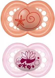 Smoczki dla dzieci Mam Baby Original Soother 16+ Silicone Pink 2 szt - Smoczki uspokajające - miniaturka - grafika 1
