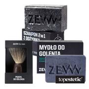 Mydła - Zew For Men Perfect Start ZESTAW Mydło Do Golenia 85 ml + Szampon i Odżywka 2w1 85 ml + Pędzel do golenia 1 szt - miniaturka - grafika 1