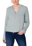 Bluzki damskie - Timezone Bluzka damska Tape Henley Blouse, Cozy Grey, M - miniaturka - grafika 1