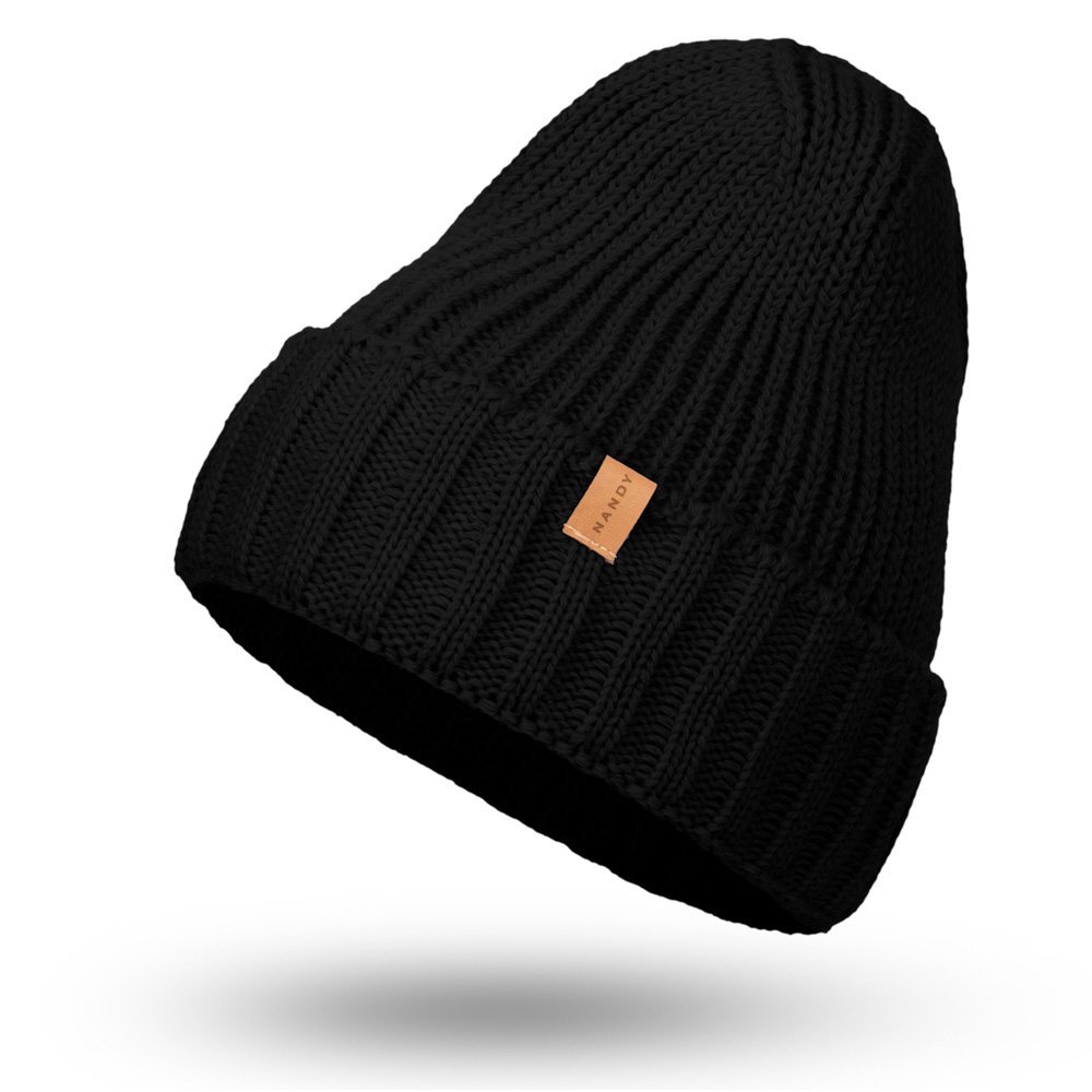 Nandy Czapka Zimowa Damska Męska Wywijana Gładka Beanie Ciepła Na Zimę - Czap-Wyw-Bis-Cza