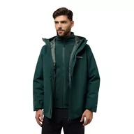 Kurtki męskie - Męska kurtka 3w1 Jack Wolfskin ALTENBERG 3IN1 JKT M black olive - S - miniaturka - grafika 1