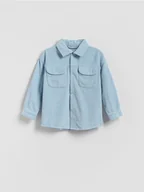 Kombinezony dla dzieci - Reserved - Bawełniana koszula - jasnoniebieski - miniaturka - grafika 1