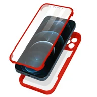 Etui i futerały do telefonów - Etui na iPhone 12 Pro Plexiglas Tył i polimerowy przód Wzmocnione rogi czerwone - miniaturka - grafika 1