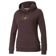 Bluzy damskie - Puma, Bluza damska, Holiday Hoodie 589549-21, bordowa, rozmiar XS - miniaturka - grafika 1