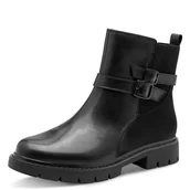 Kozaki damskie - TAMARIS Damskie buty Comfort Boot Flat Półdługie kozaki, czarne, rozmiar 36 EU, czarny, 36 EU - miniaturka - grafika 1