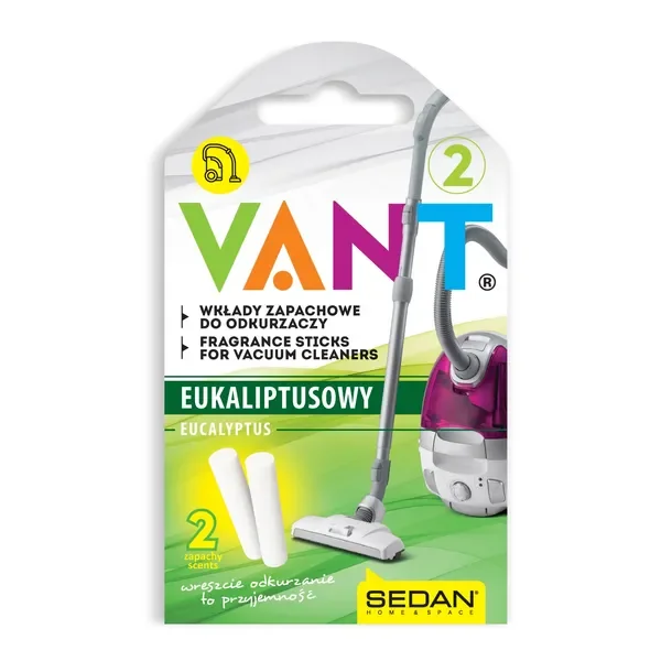 Perfumy do odkurzacza VANT zapach EUKALIPTUSOWY wkłady POLSKIE 2szt.