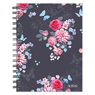 Herlitz Sp. z o.o. BRULION NA SPIRALI A5 100 LADY LIKE FLOWERS - Szkolne artykuły papiernicze - miniaturka - grafika 1