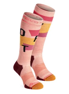 Skarpety narciarskie damskie Ortovox Freeride Long Socks Cozy - bloom - Skarpety termoaktywne - miniaturka - grafika 1