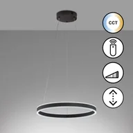 Lampy sufitowe - FISCHER & HONSEL Lampa wisząca Sirko, możliwość ściemniania, czarny, salon / jadalnia, metal, nowoczesny - miniaturka - grafika 1