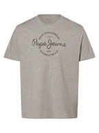 Koszulki męskie - Pepe Jeans Koszulka męska - Craigton Mężczyźni Bawełna szary nadruk, S - miniaturka - grafika 1