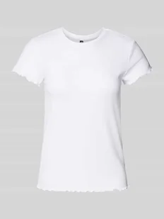 T-shirt o kroju slim fit z dodatkiem wiskozy model ‘NICCA’ - Koszulki i topy damskie - miniaturka - grafika 1