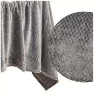 Koce - Koc 200 x 220 Pluszowy Mikrofibra Willy Grafitowy - miniaturka - grafika 1