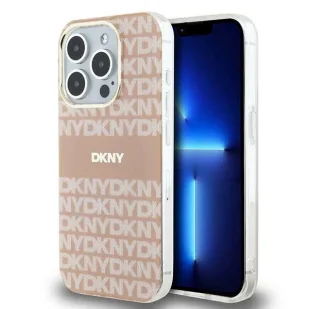 Etui DKNY IML Mono & Stripe MagSafe na iPhone 13 Pro Max - różowe - Etui i futerały do telefonów - miniaturka - grafika 1