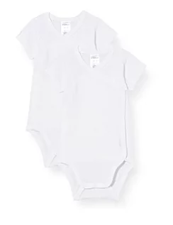 Rampersy - Schiesser Baby Organic Cotton Unisex Body Owijane z Guzikami (2 Sztuki), Biały, 50 Cm - grafika 1