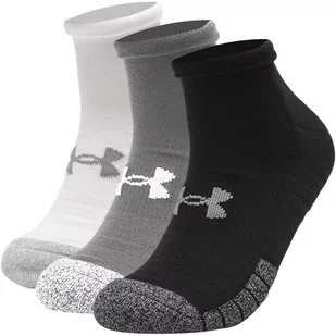 Under Armour, Skarpety, Heatgear Locut szaro-biało- 1346753 035, rozmiar M - Skarpetki damskie - miniaturka - grafika 1