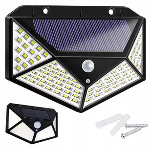 Lampa Solarna 100 Led Z Czujnikiem Zmierzchu Ruchu - Lampy ogrodowe - miniaturka - grafika 1