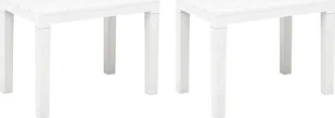 Elior Zestaw białych ławek ogrodowych - Nadeva - Ławki ogrodowe - miniaturka - grafika 1