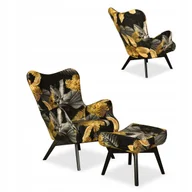 Fotele - Fotel skandynawski Luna z podnóżkiem Family Meble - miniaturka - grafika 1